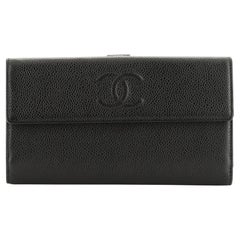 Chanel Timeless CC Continental Wallet Caviar Long 