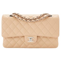 CHANEL Timeless CC Double Flap Beige Caviar Bag