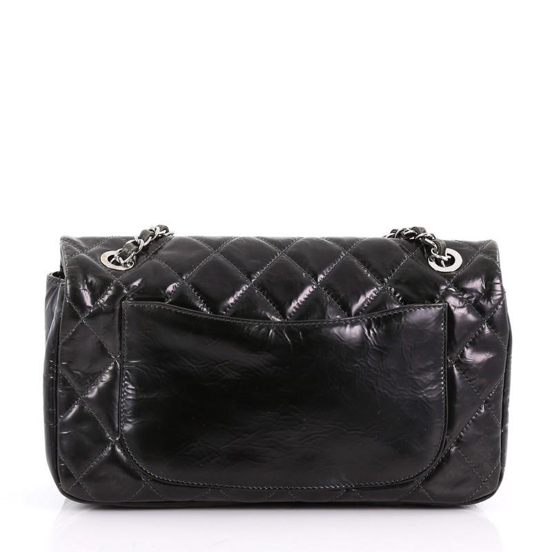 Chanel Timeless CC Flap Bag Quilted Glazed Calfskin Medium In Good Condition In NY, NY
