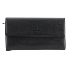 Chanel Timeless CC Flap Wallet Caviar Long