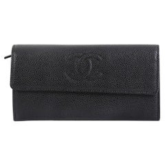 Chanel Timeless CC Flap Wallet Caviar Long