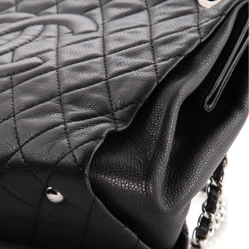 Chanel Timeless CC Frame Tote Quilted Caviar Medium In Good Condition In NY, NY