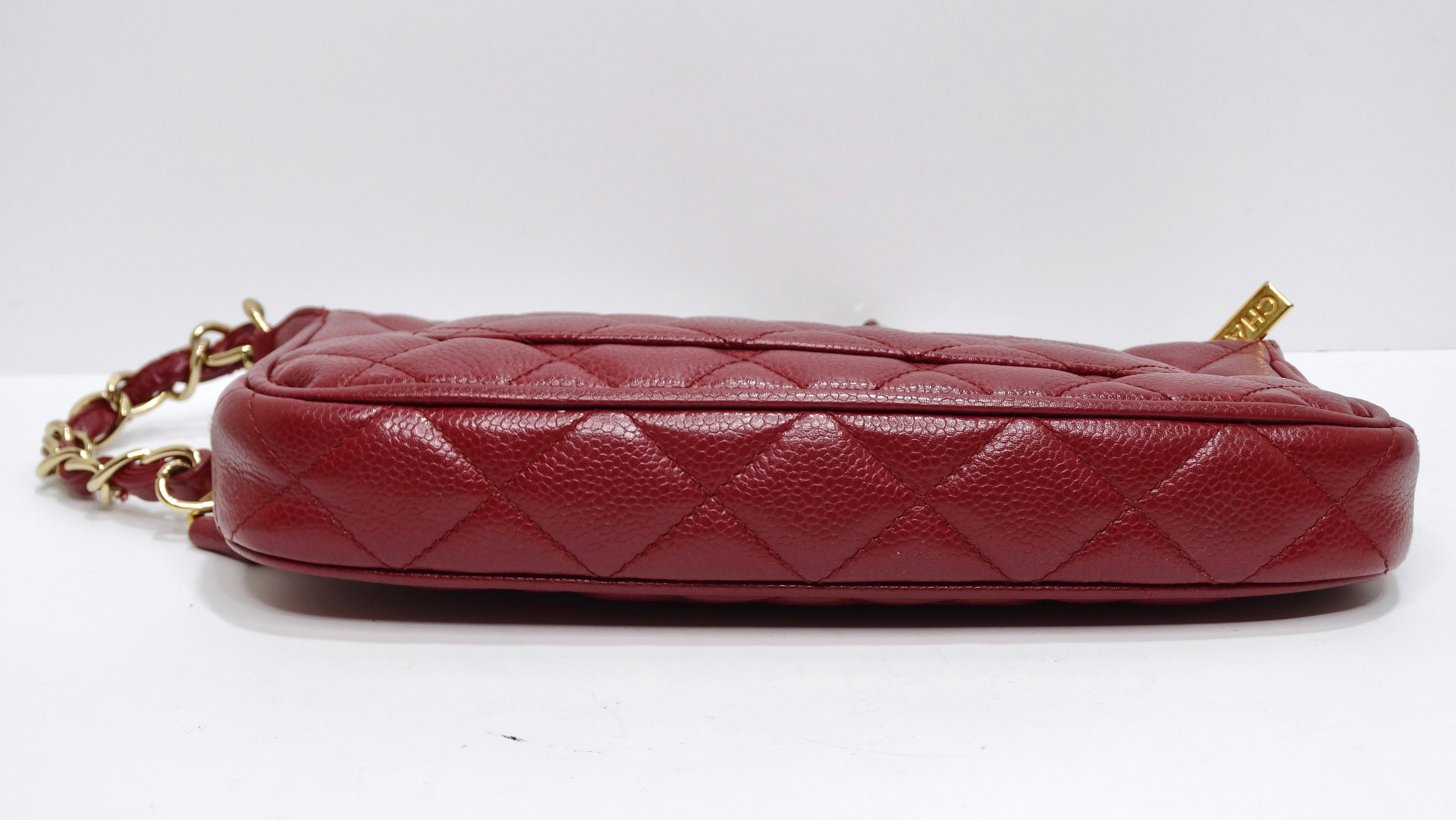 Chanel Timeless CC Red Shoulder Bag in Quilted Caviar 2