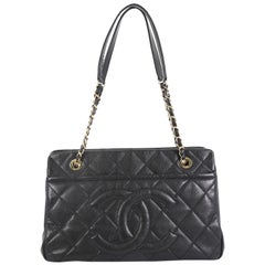 Chanel Timeless CC Shopping Tote Quilted Caviar Medium
