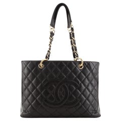 Chanel Timeless CC Shopping Tote Quilted Caviar Medium