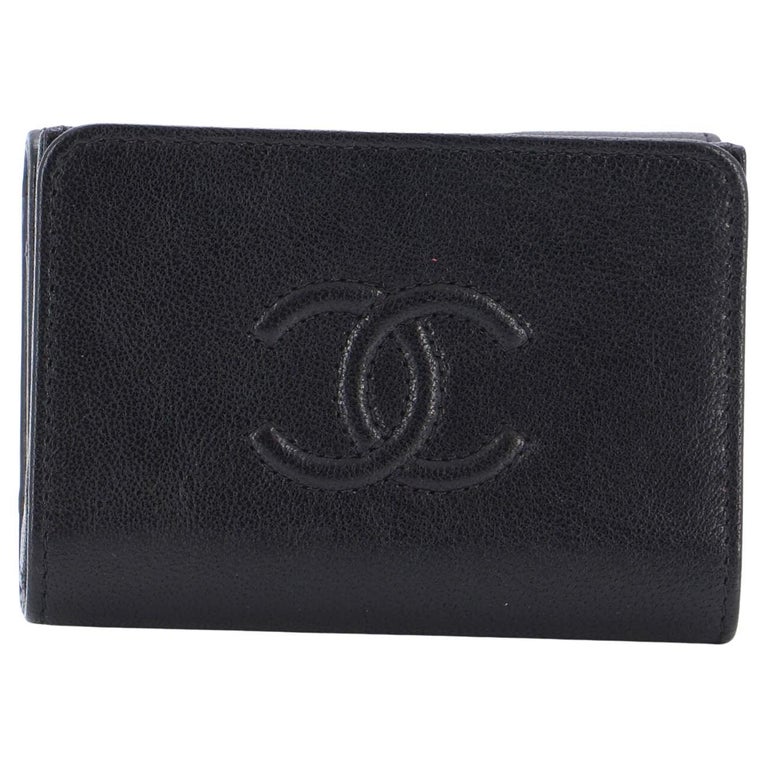 Chanel Timeless CC Trifold Wallet Shiny Aged Calfskin Compact at 1stDibs