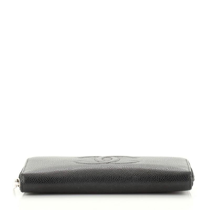 Women's or Men's Chanel Timeless CC Zipped Wallet Caviar Long