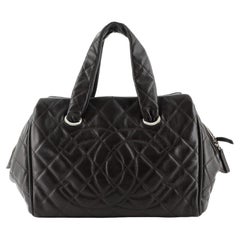 Chanel Timeless Classic Bowler Bag Quilted Caviar Large