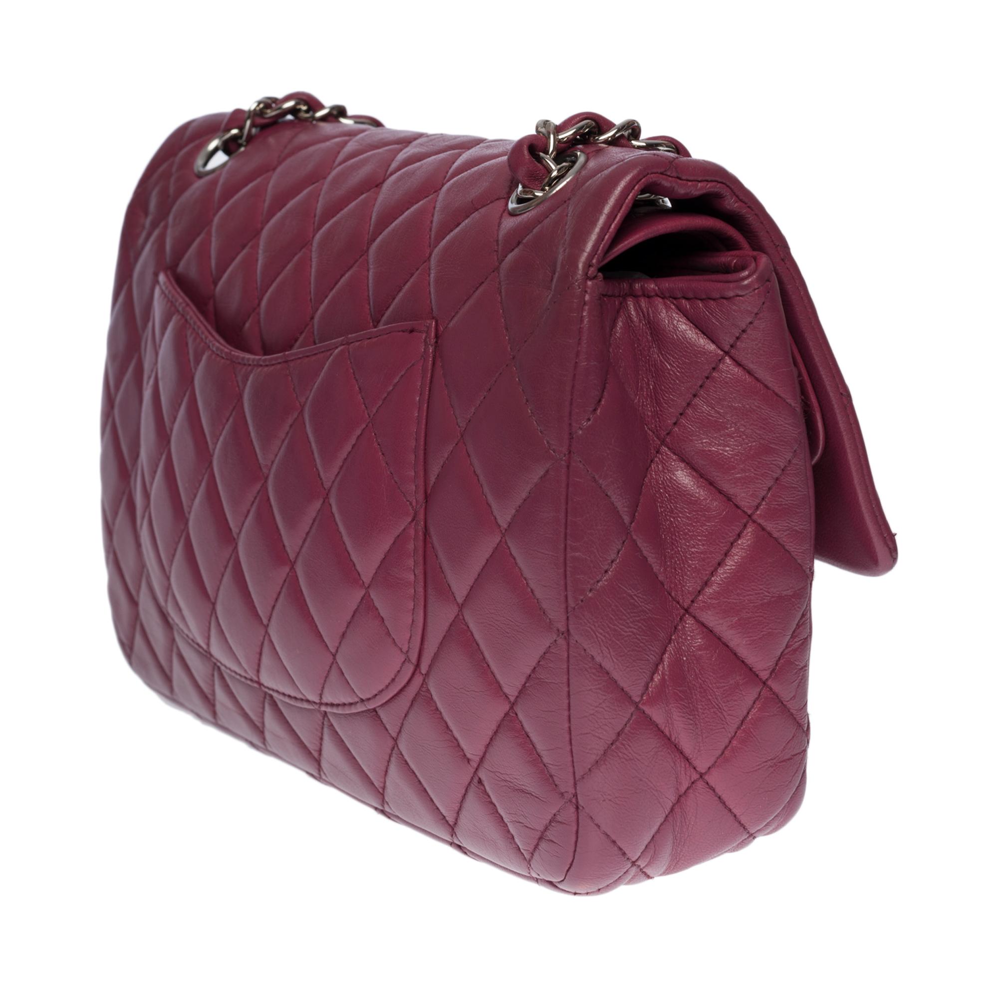 Brown Chanel Timeless/Classic double Flap shoulder bag in Mauve quilted lambskin, SHW