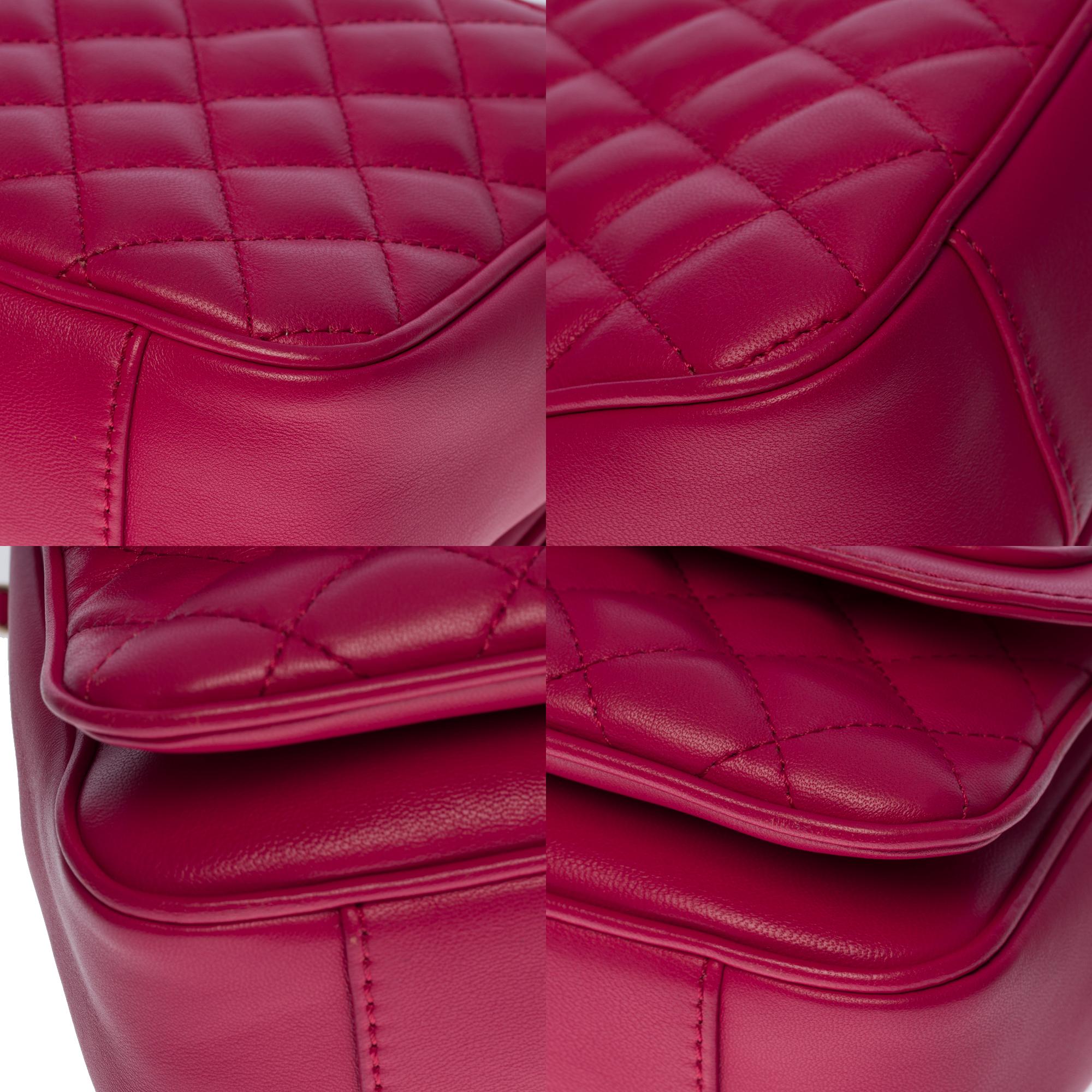 Chanel Timeless/Classic double flap shoulder bag in pink quilted ...