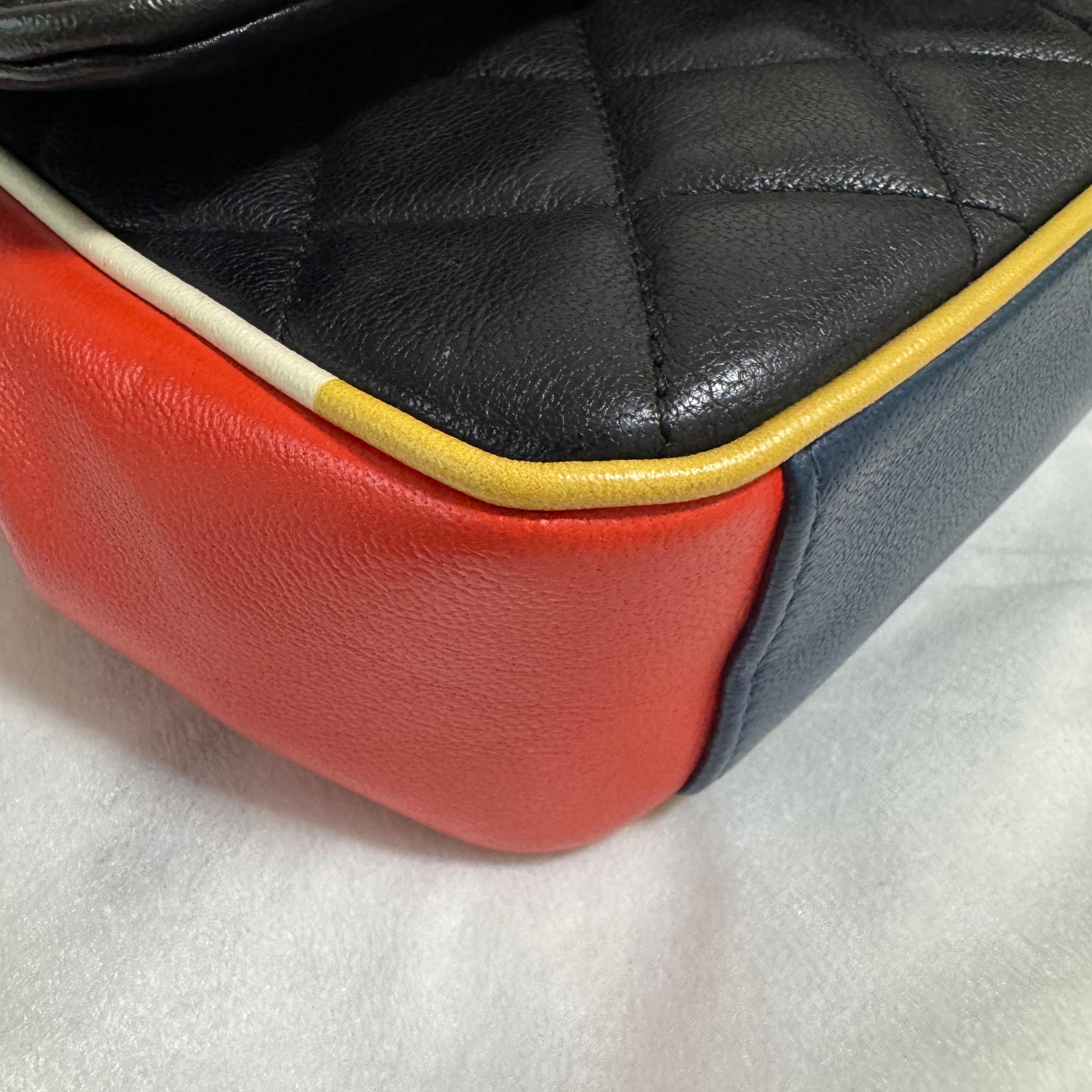 Chanel Timeless Classic Flap Lambskin Plexiglass Quilted Medium Cuba Color Black For Sale 13