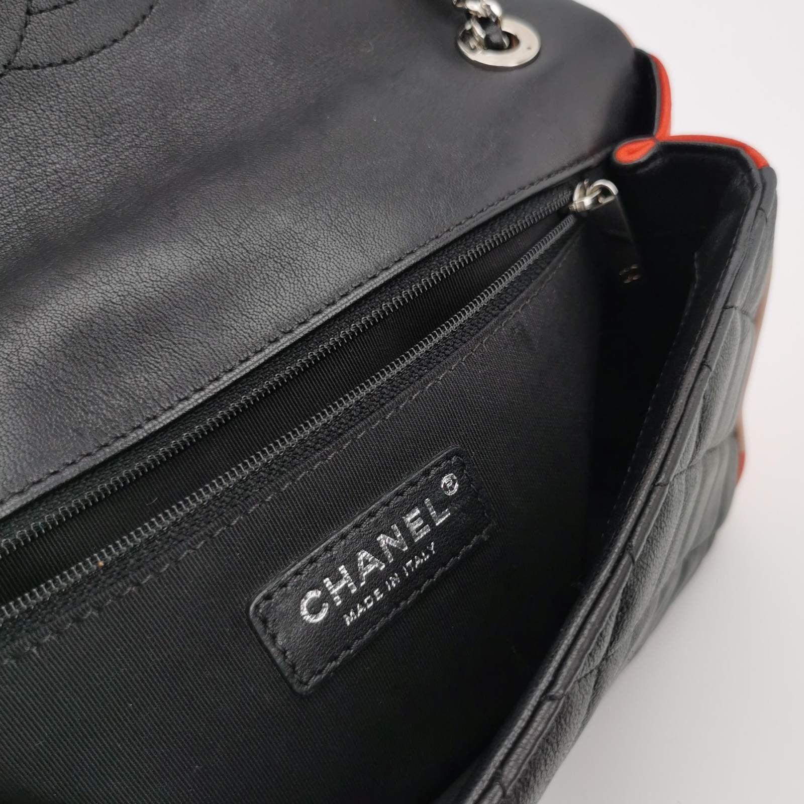 Chanel Timeless Classic Flap Lambskin Plexiglass Quilted Medium Cuba Color Black 1