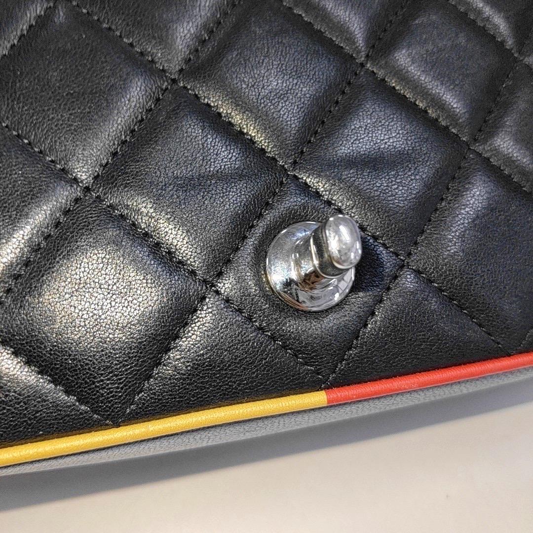Chanel Timeless Classic Flap Lambskin Plexiglass Quilted Small Cuba Color Black 5