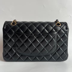 Chanel Timeless Classic Flap Medium Black Lambskin Leather Gold Hardware 2014