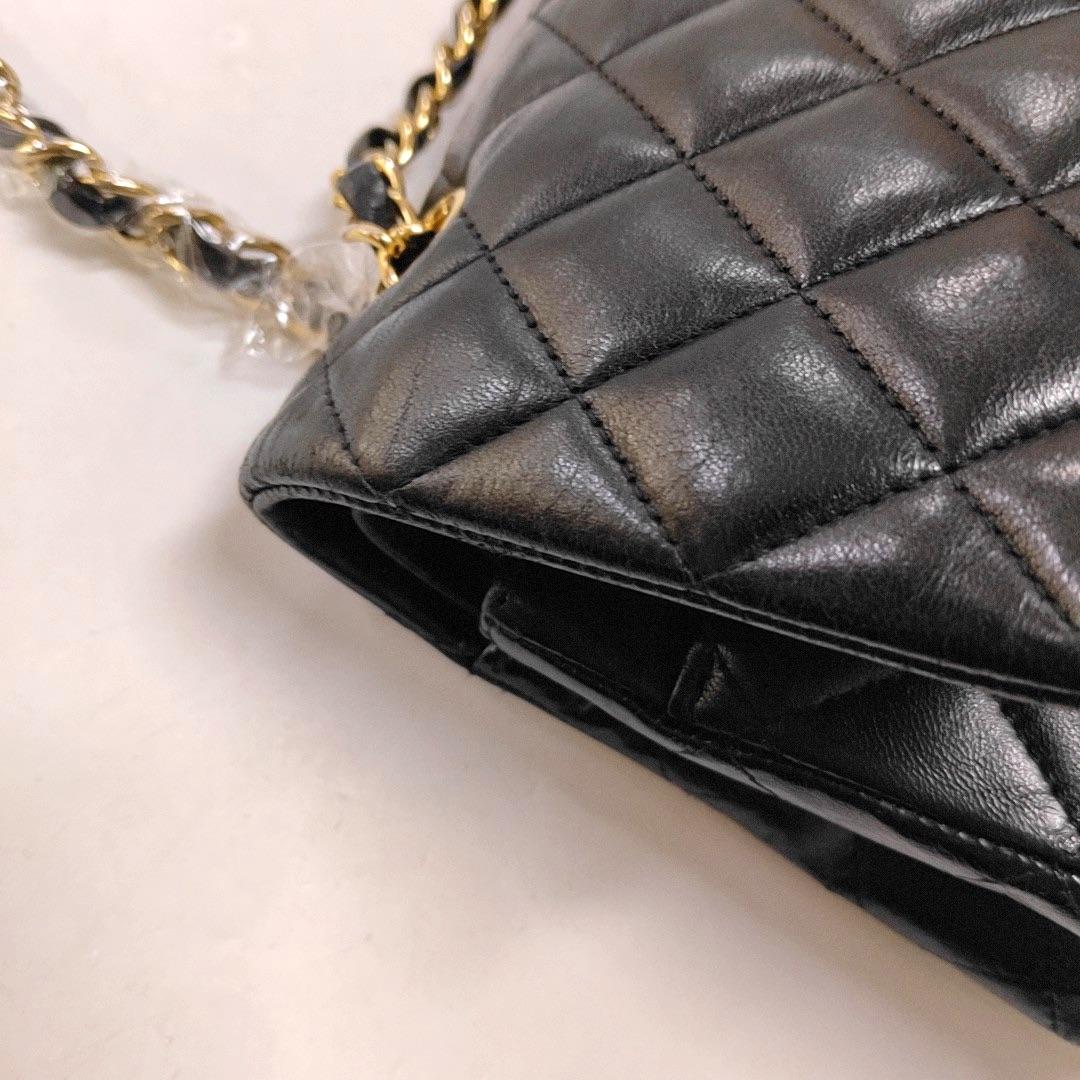 Chanel Timeless Classic Flap Medium Black Lambskin Leather Gold Hardware 3