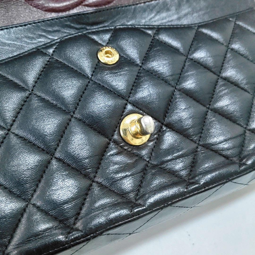 Chanel Timeless Classic Flap Medium Black Lambskin Leather Gold Hardware 4