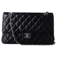Chanel Timeless Classic Flap Medium Lambskin Leather Silver Hardware, 2008-2009