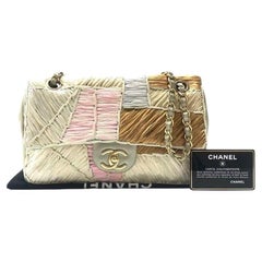 Chanel Timeless Classic Flap Medium Rare Patchwork Multicolor Raffia Gold Hardwa