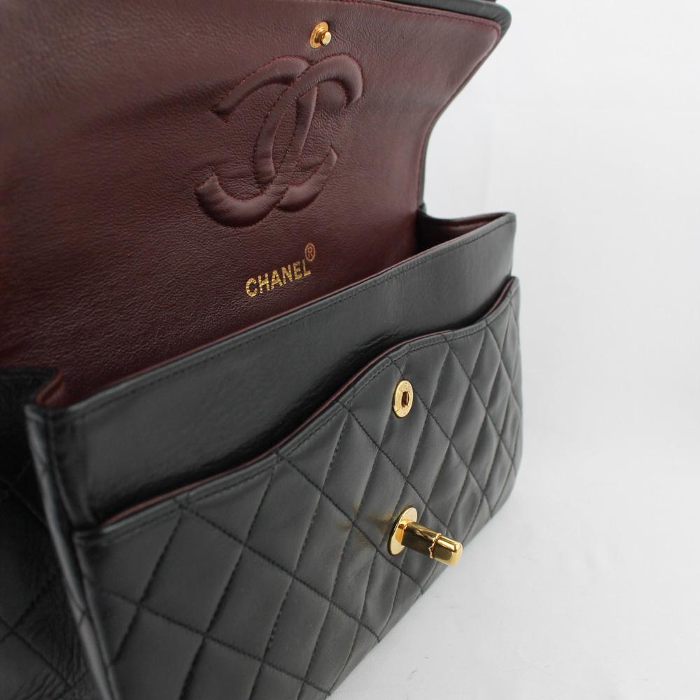 Chanel Timeless Classic Media Nera Oro For Sale 6