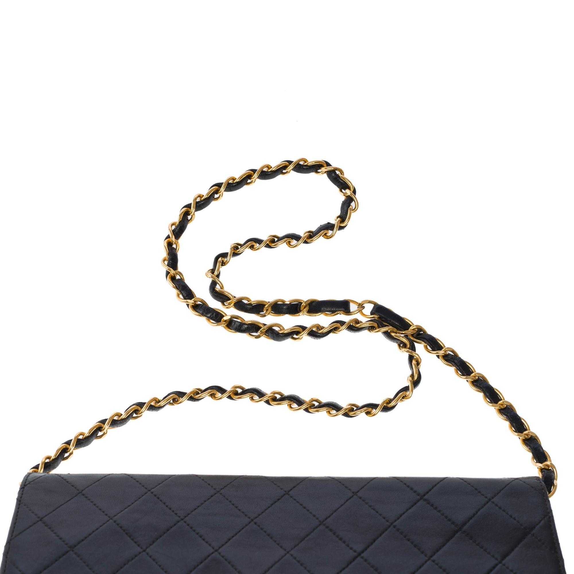 Chanel Timeless/Classic single flap shoulder bag in black quilted lambskin , GHW 5
