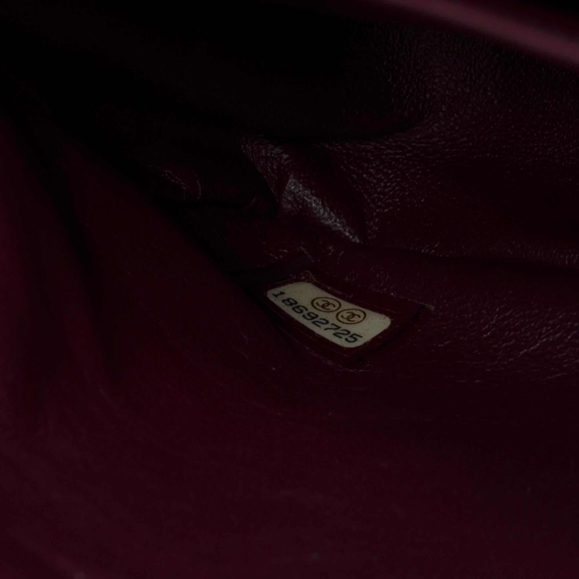 Chanel Timeless/Classic single flap shoulder bag in Burgundy Lambskin , GHW For Sale 2