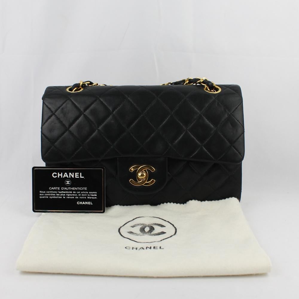 Chanel Timeless Classic Small Black Gold For Sale 9