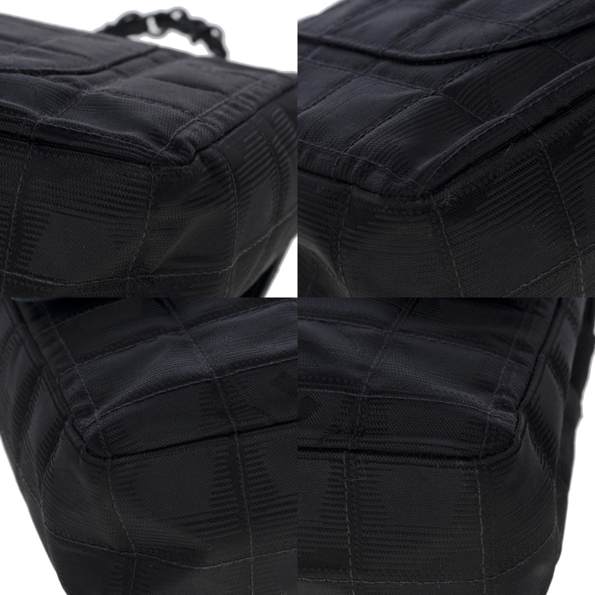 Chanel Timeless/Classic Travel Line flap bag in black nylon, black hardware 4