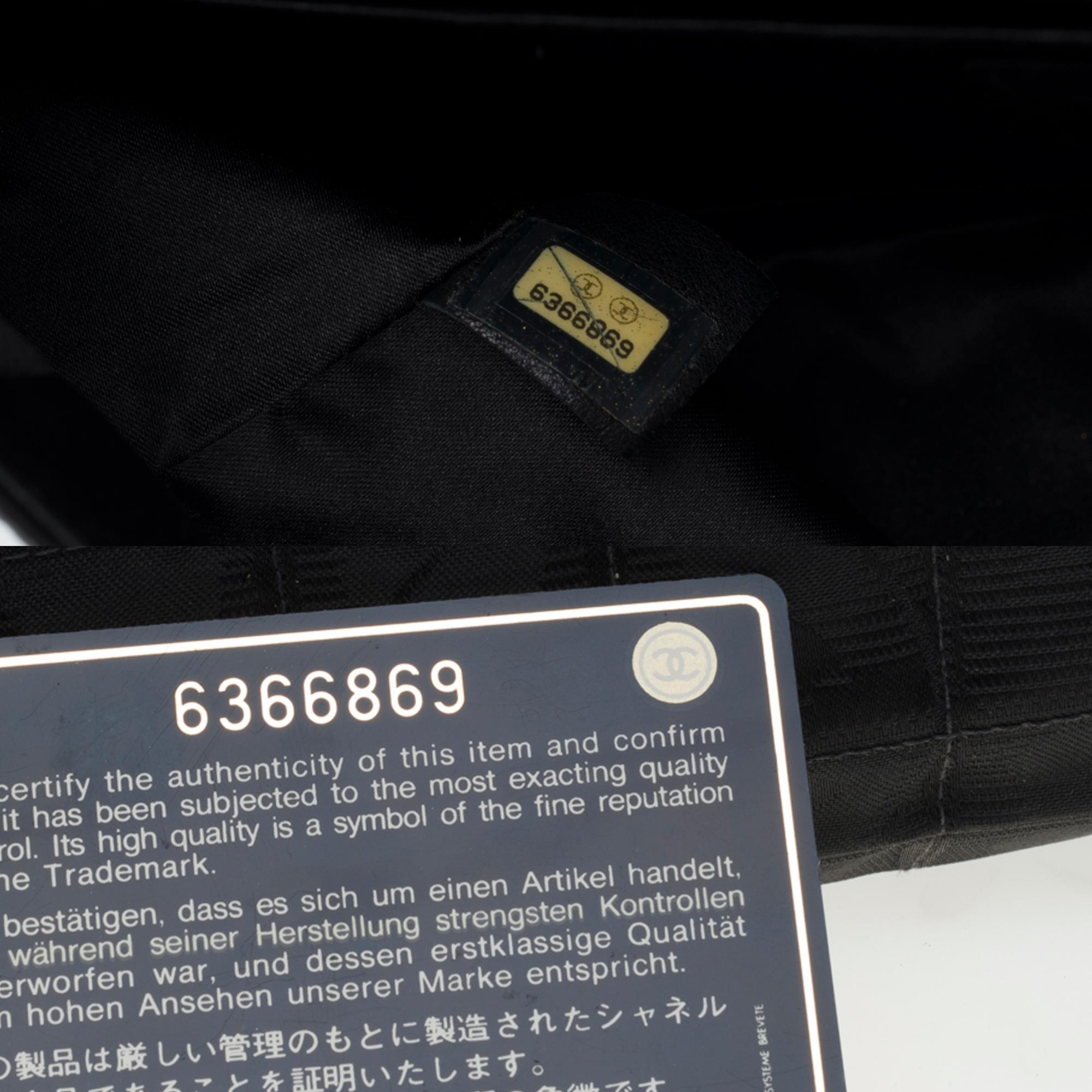 Women's Chanel Timeless/Classic Travel Line flap bag in black nylon, black hardware