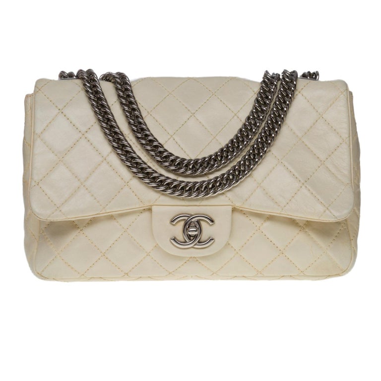 Chanel Quilted Metallic Leather Lucky Charm Pochette Golden