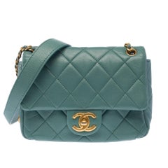 CHANEL Timeless/Classique Shoulder Bag Blue