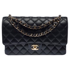 Sac à bandoulière CHANEL Timeless/Classique bleu marine