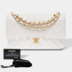 CHANEL Timeless/Classique Shoulder Bag White