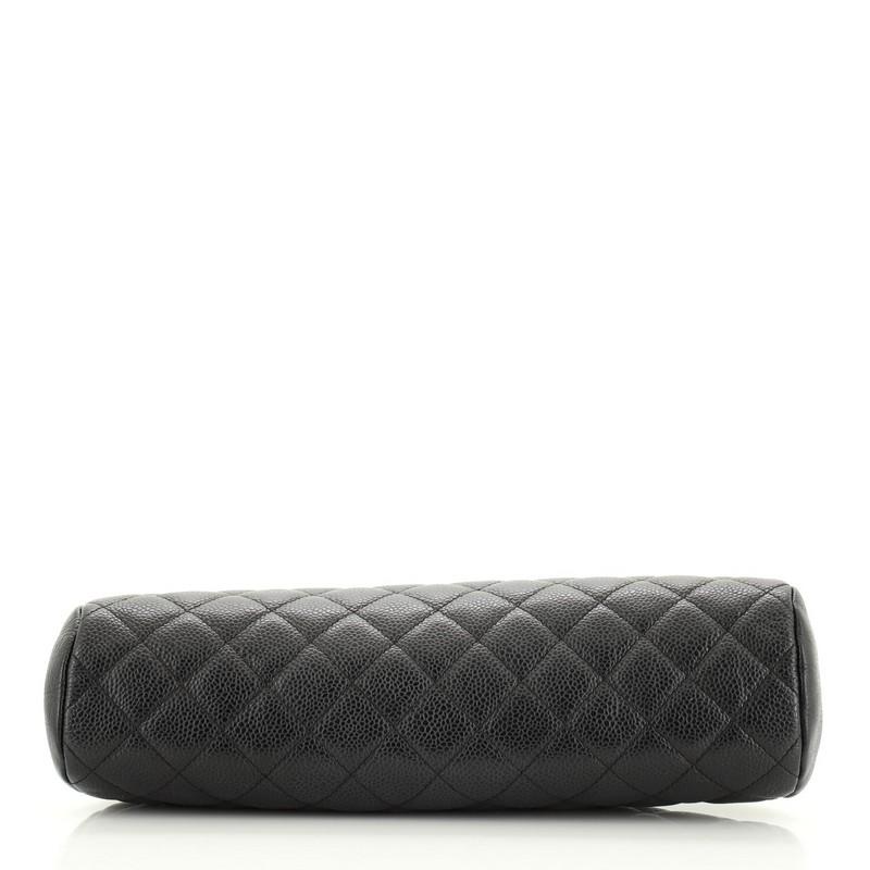 Women's or Men's Chanel Timeless Clutch Quilted Caviar