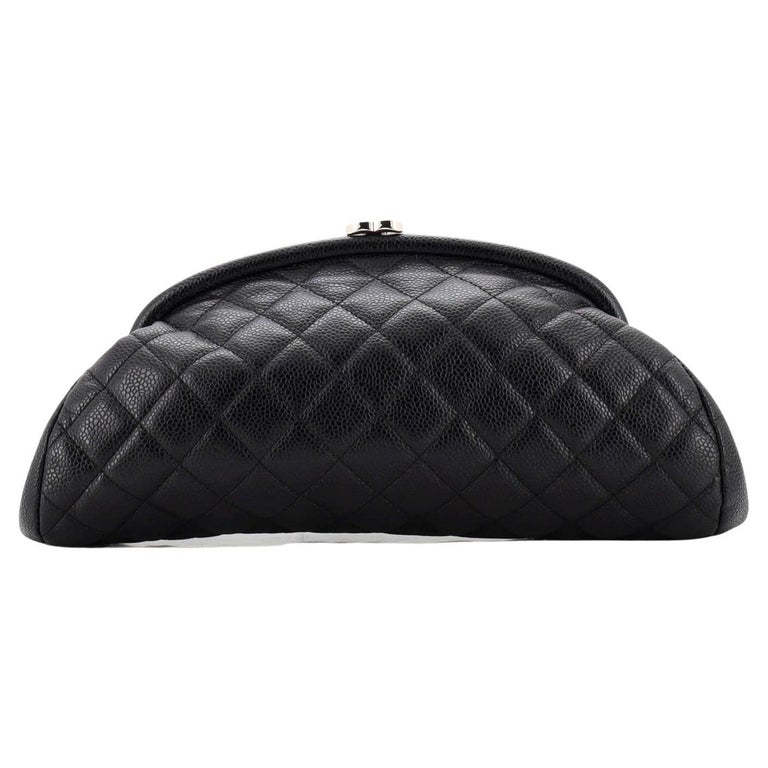 Chanel Timeless Clutch Quilted Caviar at 1stDibs