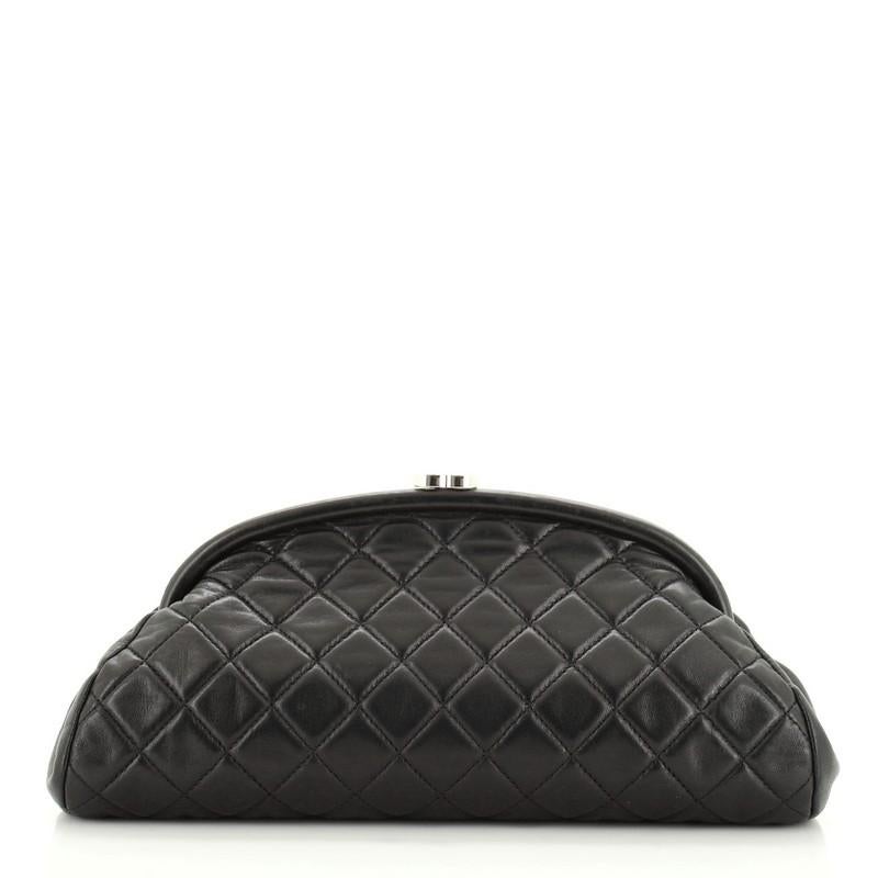 Chanel Timeless Clutch Quilted Lambskin In Good Condition In NY, NY