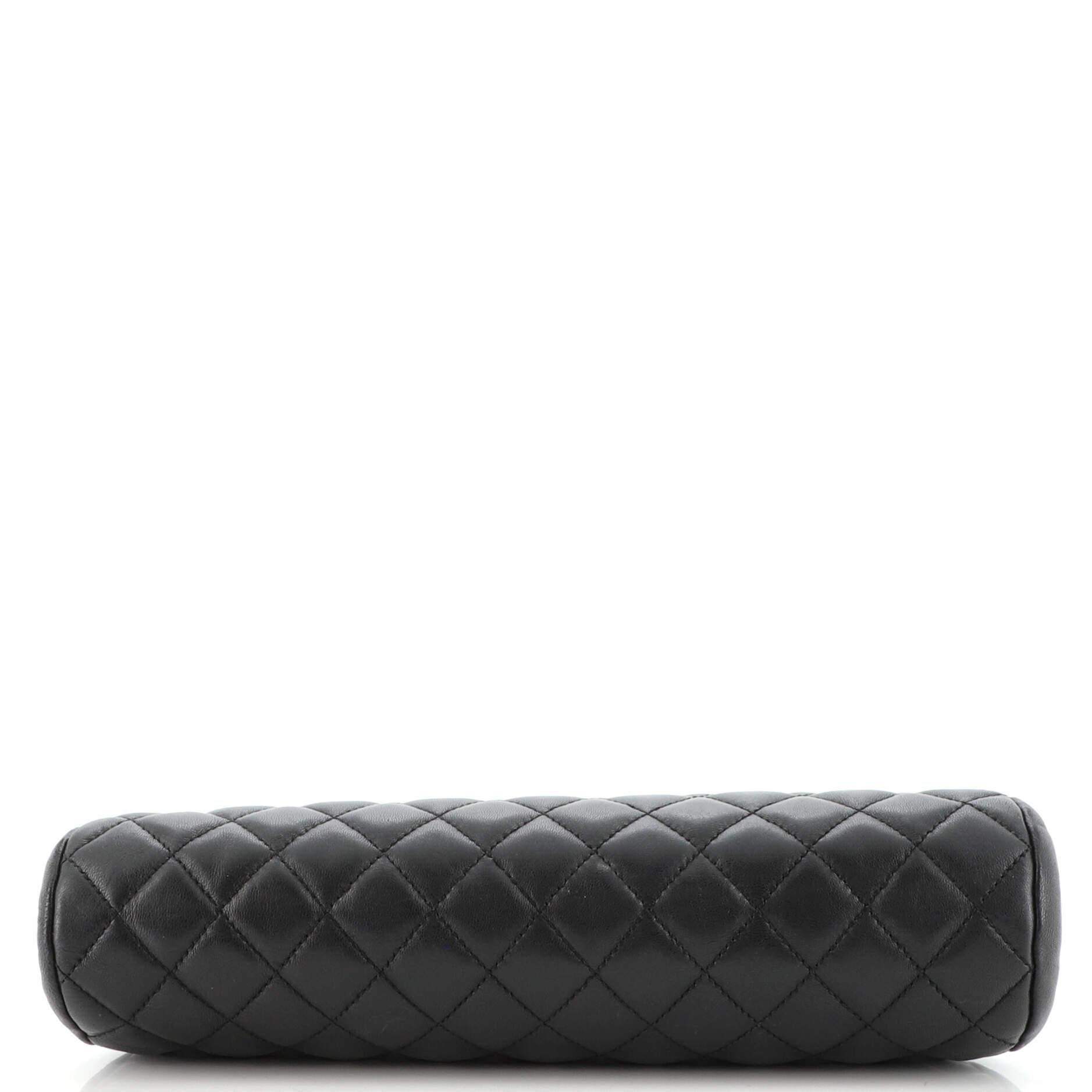 Black Chanel Timeless Clutch Quilted Lambskin