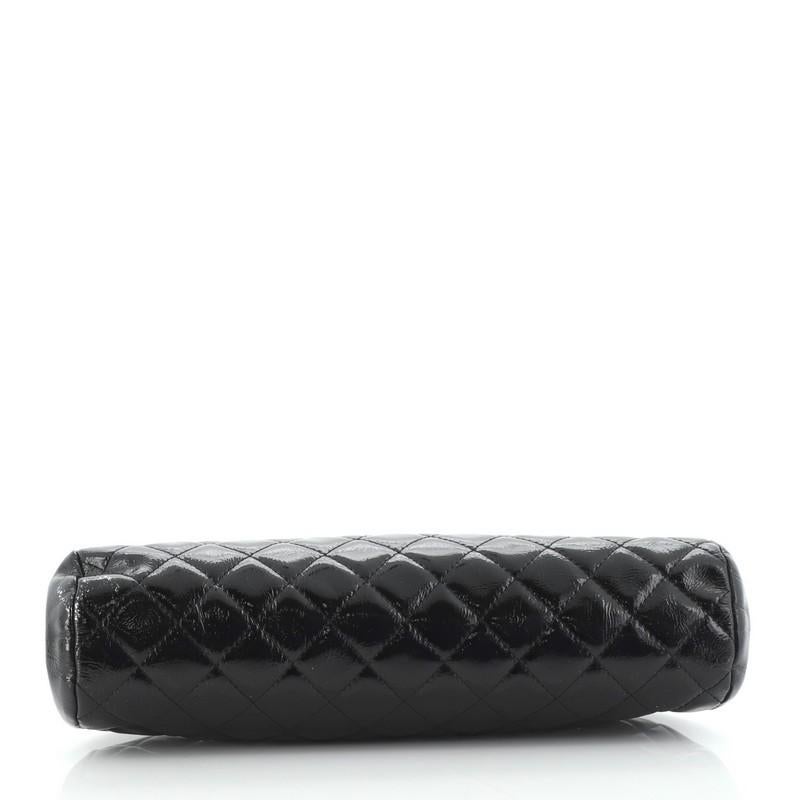 Chanel Timeless Clutch Quilted Patent In Good Condition In NY, NY