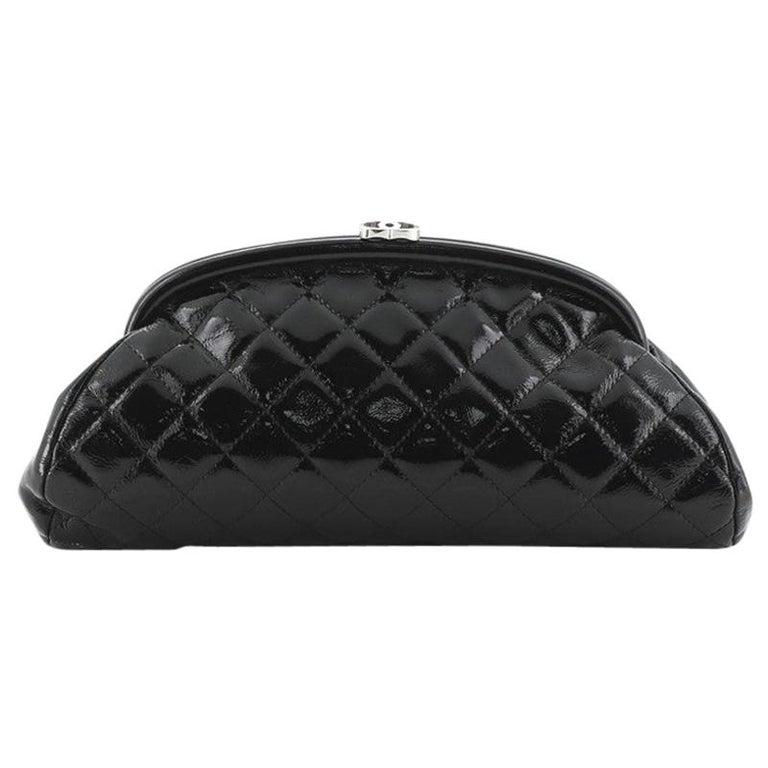 Chanel Timeless Clutch Quilted Patent at 1stDibs