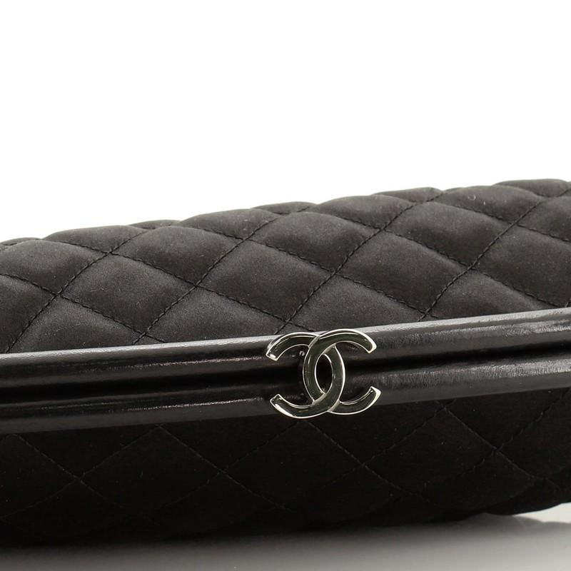 Chanel Timeless Clutch Quilted Satin 2