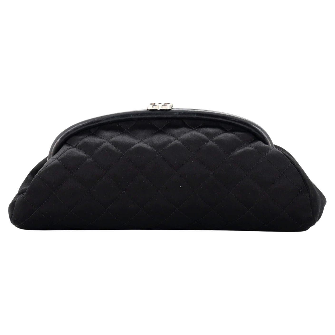 Chanel Timeless Clutch Quilted Satin