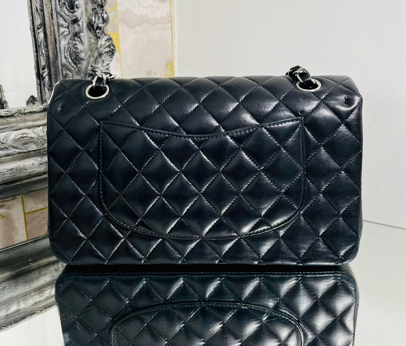 Women's Chanel Timeless Double Flap Leather Bag For Sale