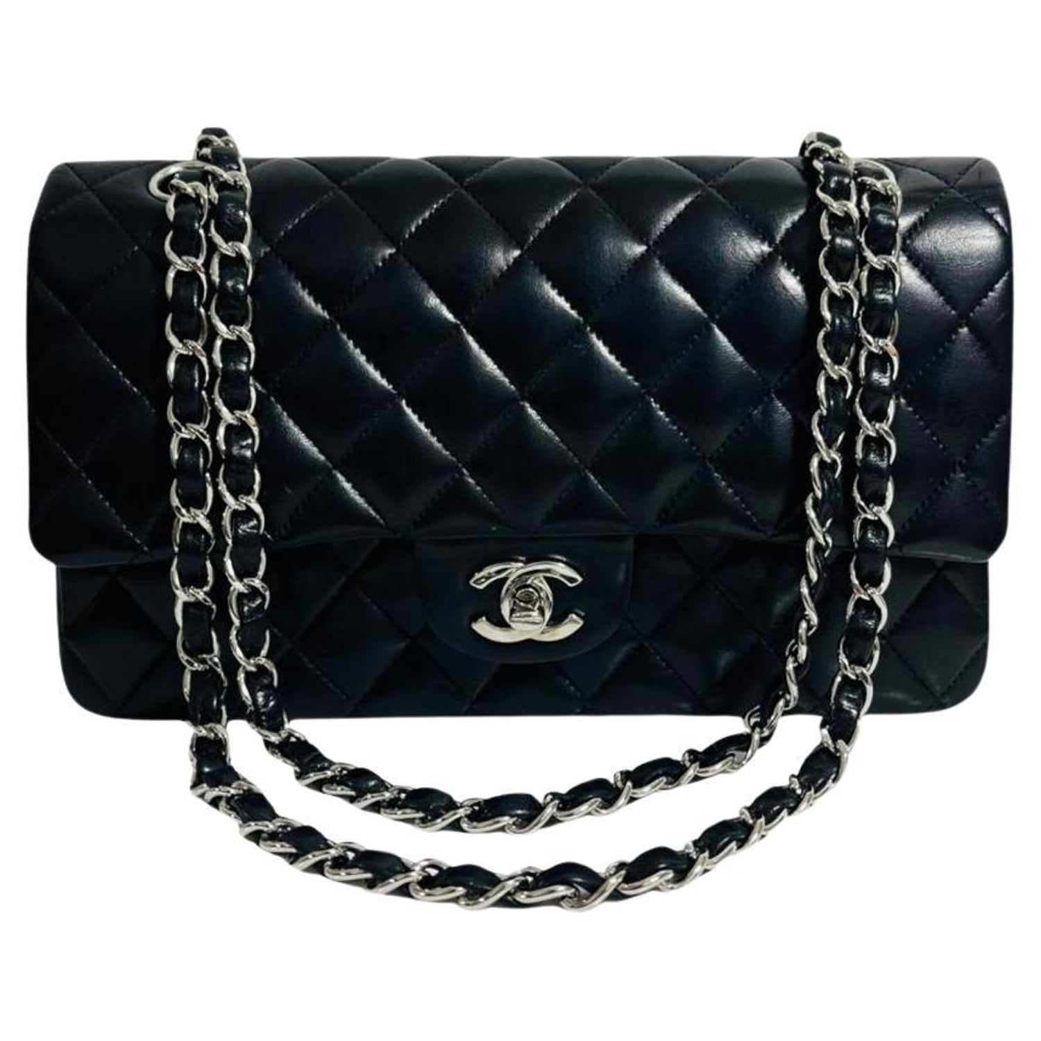 Very Rare Vintage 1990s Chanel Classic Black Caviar 24K Medium Double Flap  Bag at 1stDibs