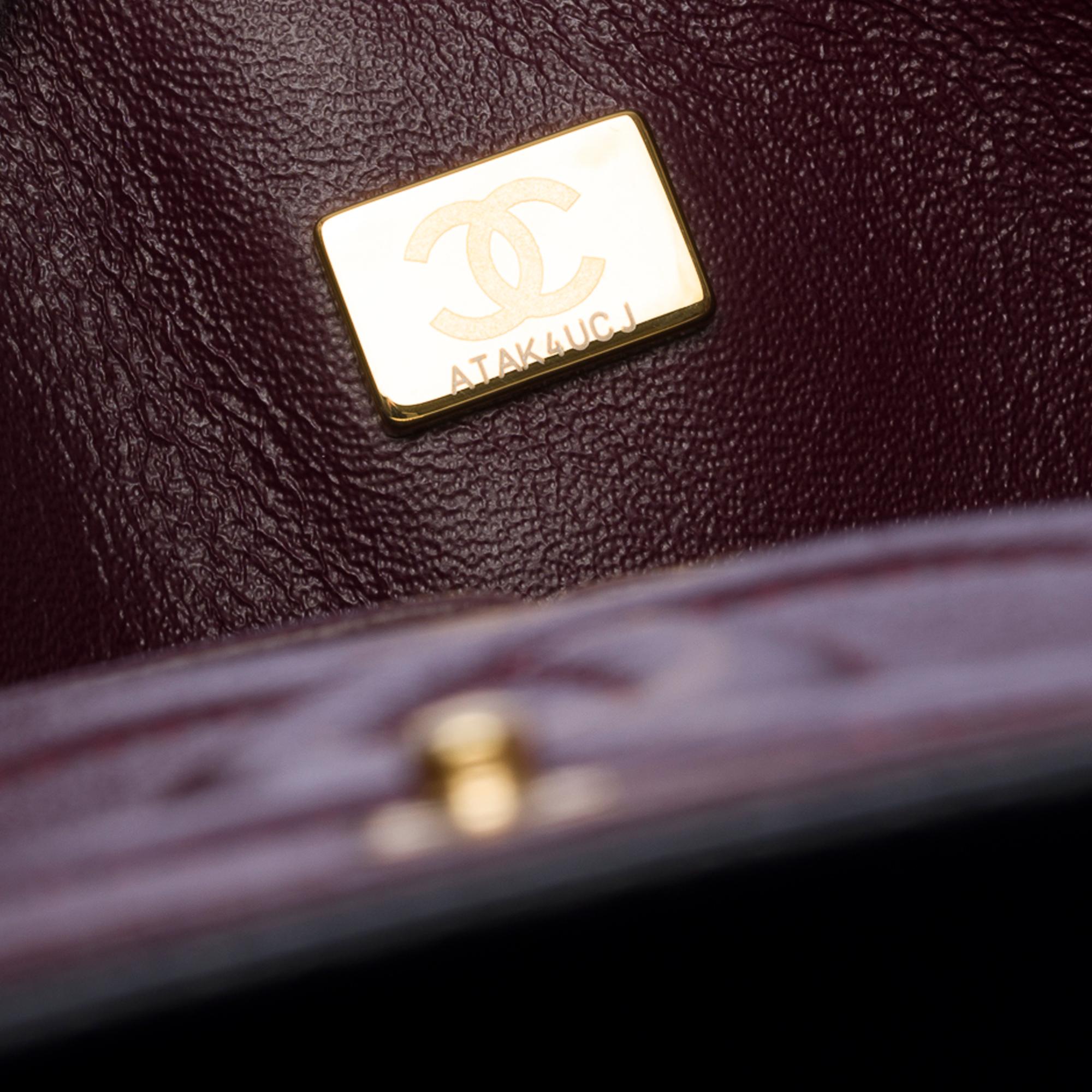 Chanel Timeless double flap shoulder bag in black Caviar quilted leather, GHW For Sale 2