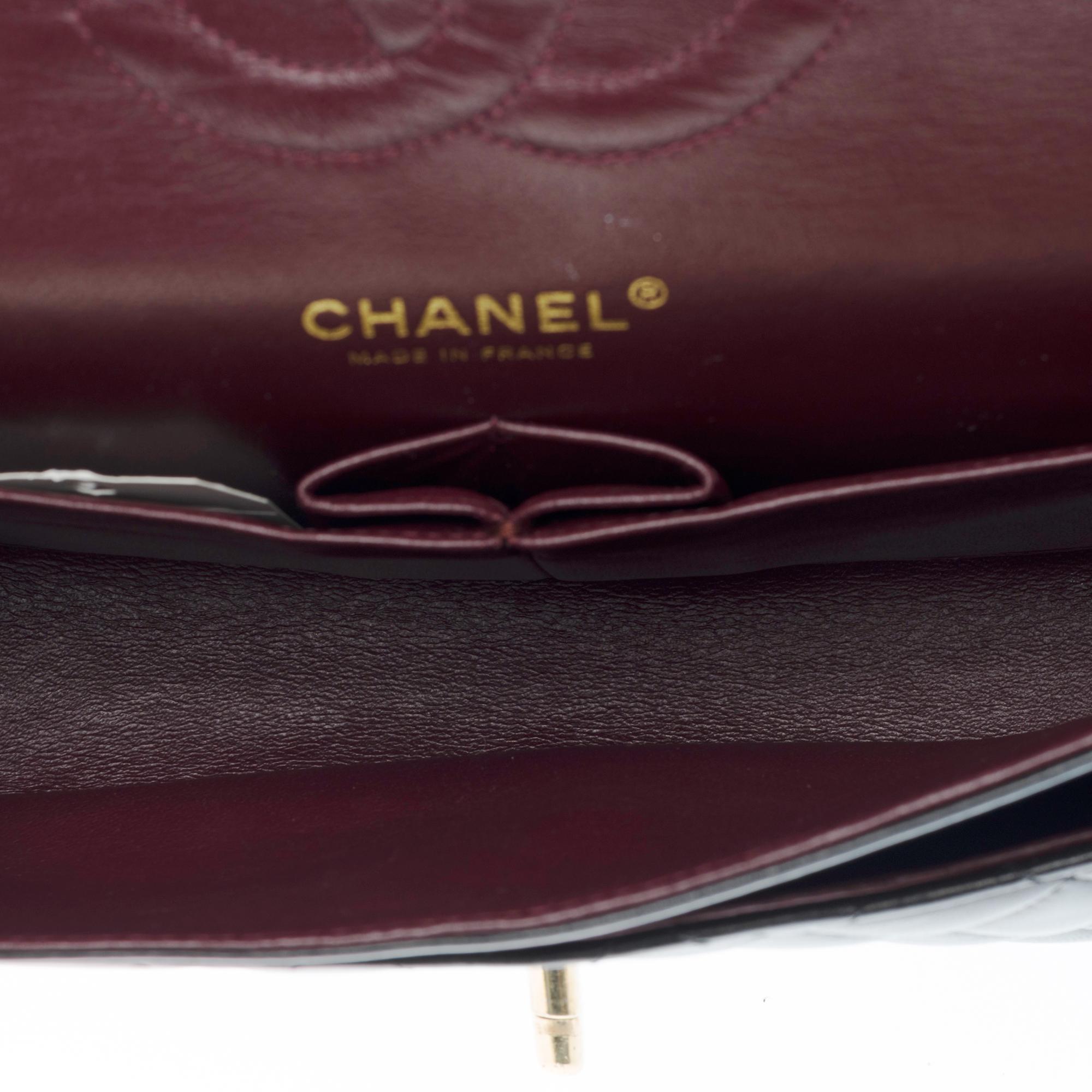 Chanel Timeless double flap shoulder bag in Black lambskin Quilted leather, GHW 5