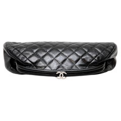Chanel Timeless Frame Black Patent Leather Clutch