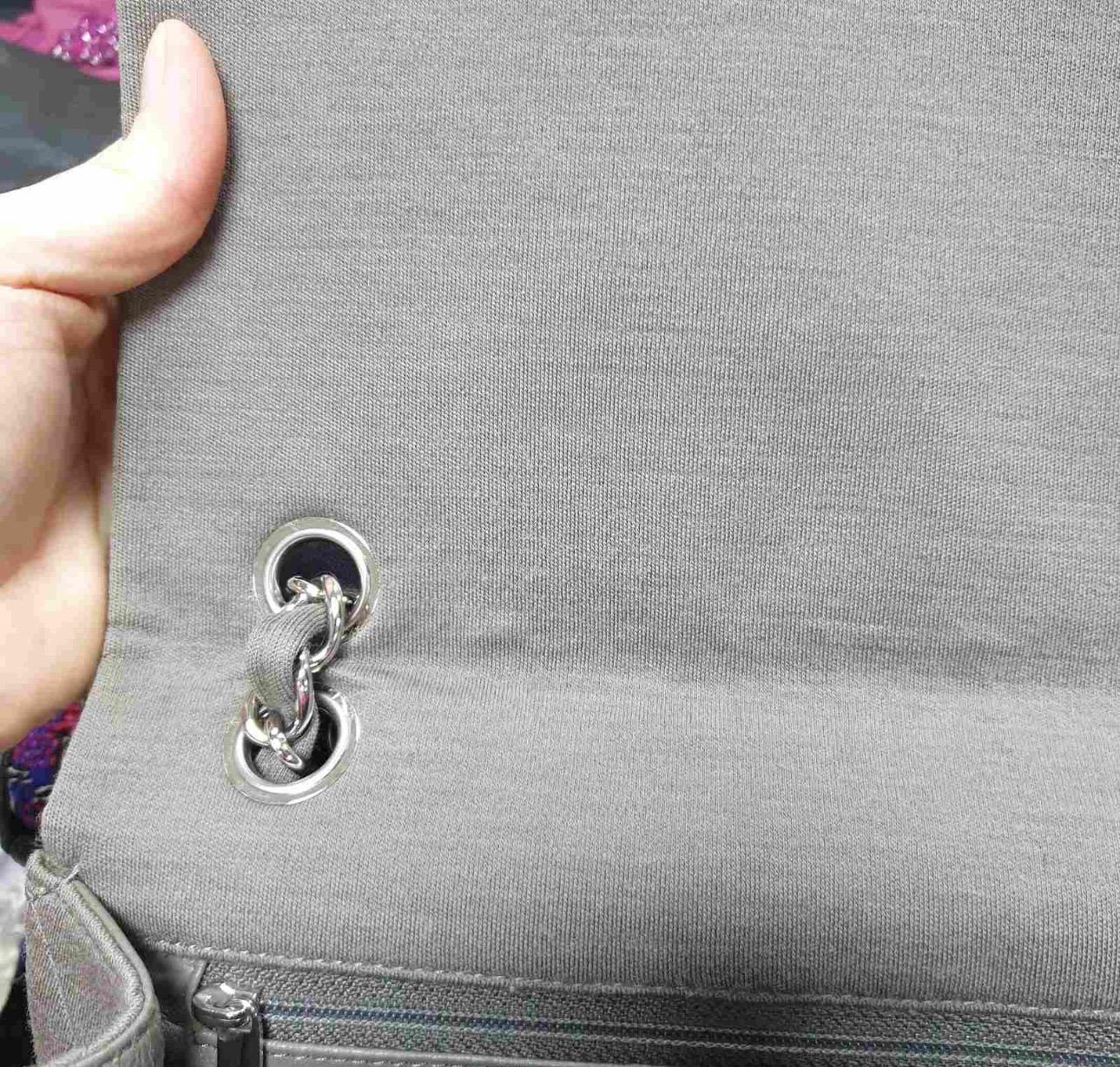 Chanel Timeless Gray Textile Maxi Jumbo 7