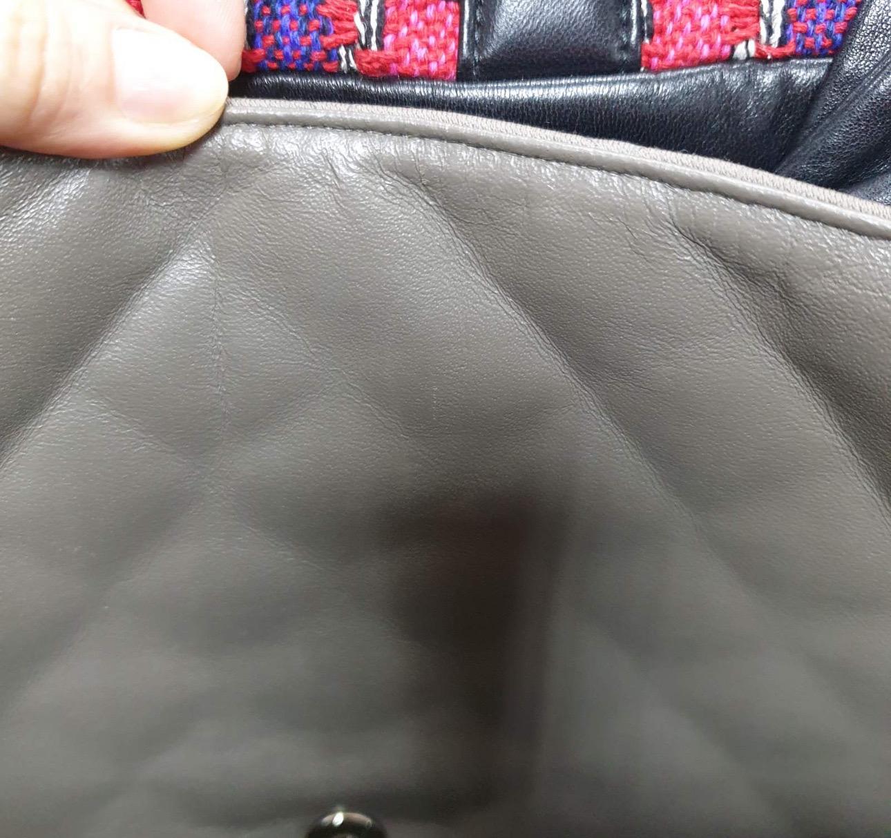 Chanel Timeless Gray Textile Maxi Jumbo 5