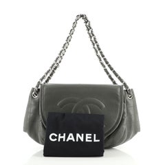 Chanel Timeless Half Moon Flap Bag Caviar Large Exterior Material: Leathe