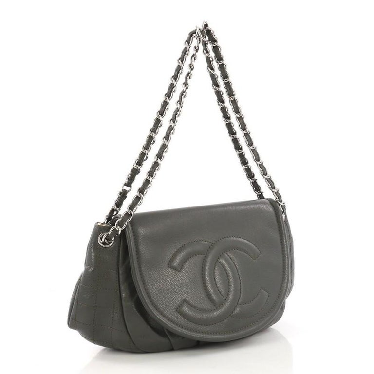 Chanel Timeless Half Moon Flap Bag Caviar Medium at 1stDibs