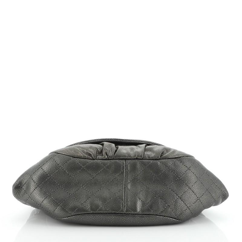 Chanel Timeless Half Moon Flap Bag Caviar Medium In Good Condition In NY, NY